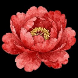 Peony flower from a digital bouquet preview