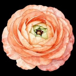 ranunculus flower in a digital bouquet