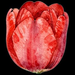 tulip flower in a digital bouquet